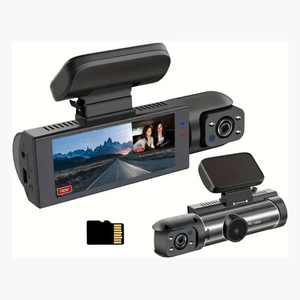 Dual-Lens Front and Rear Dash Cam