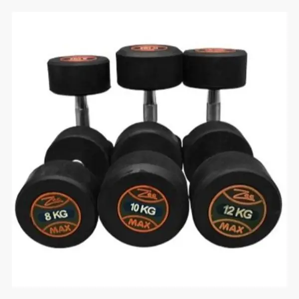 Rubber-Coated Dumbbell Pair 10kg